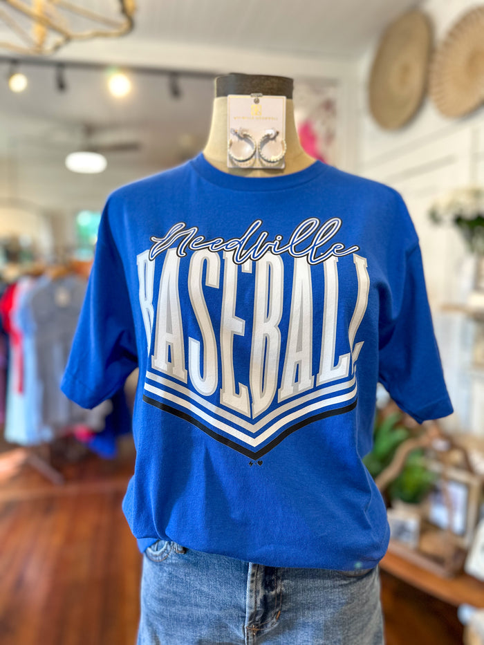 needville baseball tee in royal blue