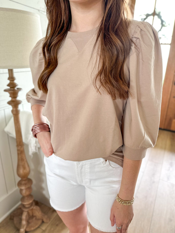 another love tamaryn top in light sand color