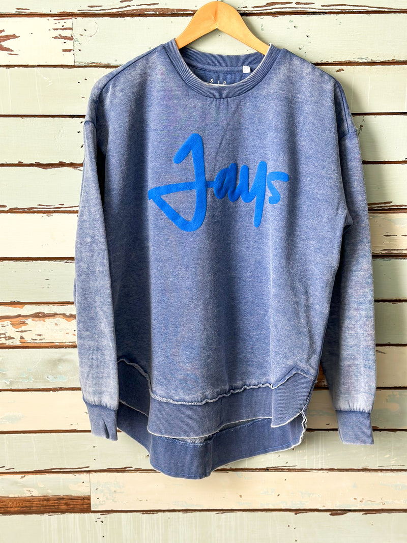 needville blue jays blue fleece pullover