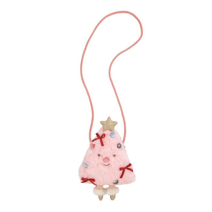 mud pie pink tree plush purse 