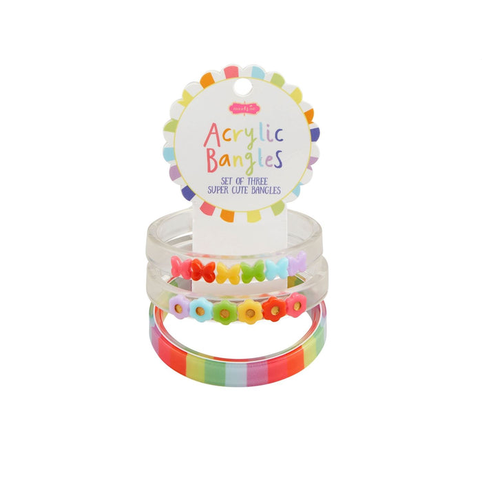 mud pie kid butterfly acrylic bangle set