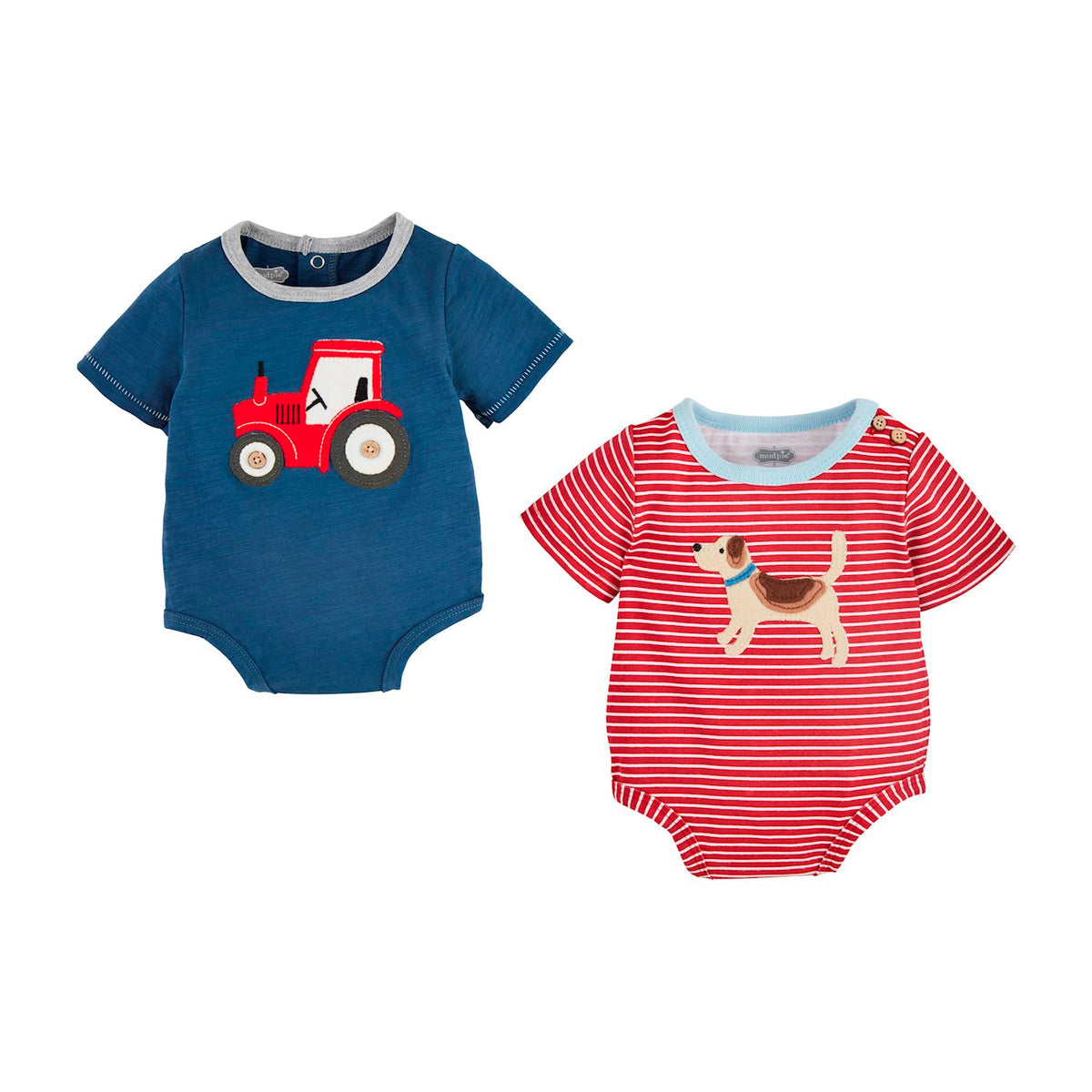 mud pie tractor one piece clothing

