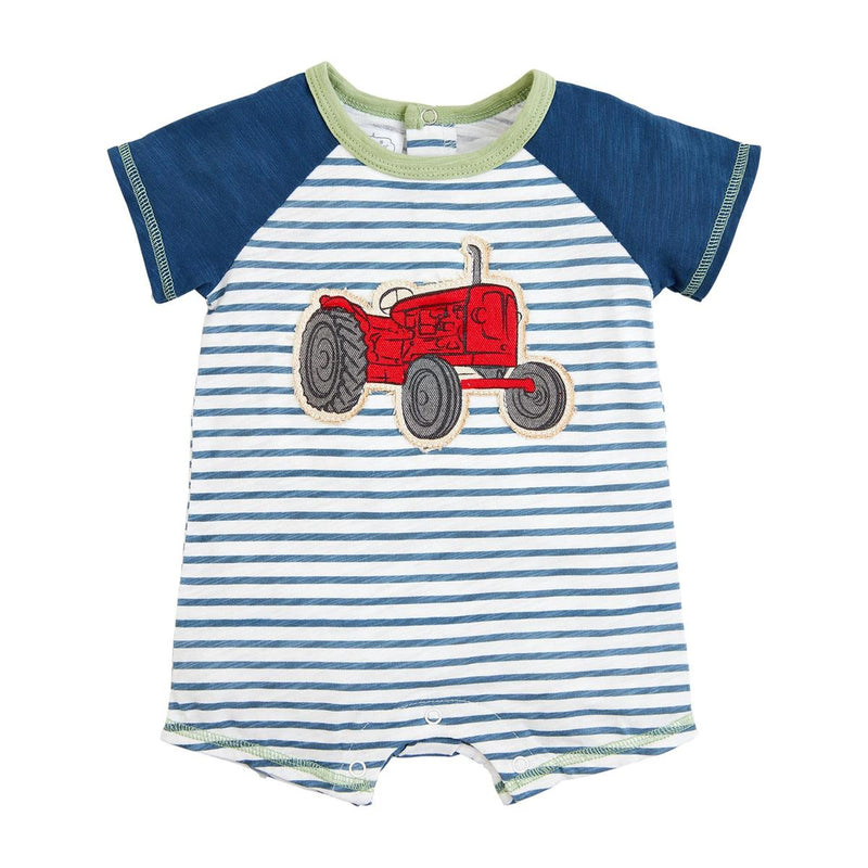 mud pie red tractor shortall