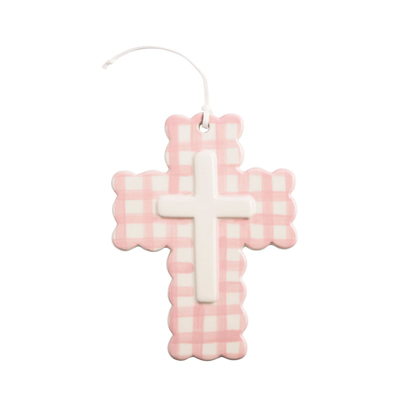Pink Salt Cross Pink Gingham Cross – Lillie Kay's Boutique