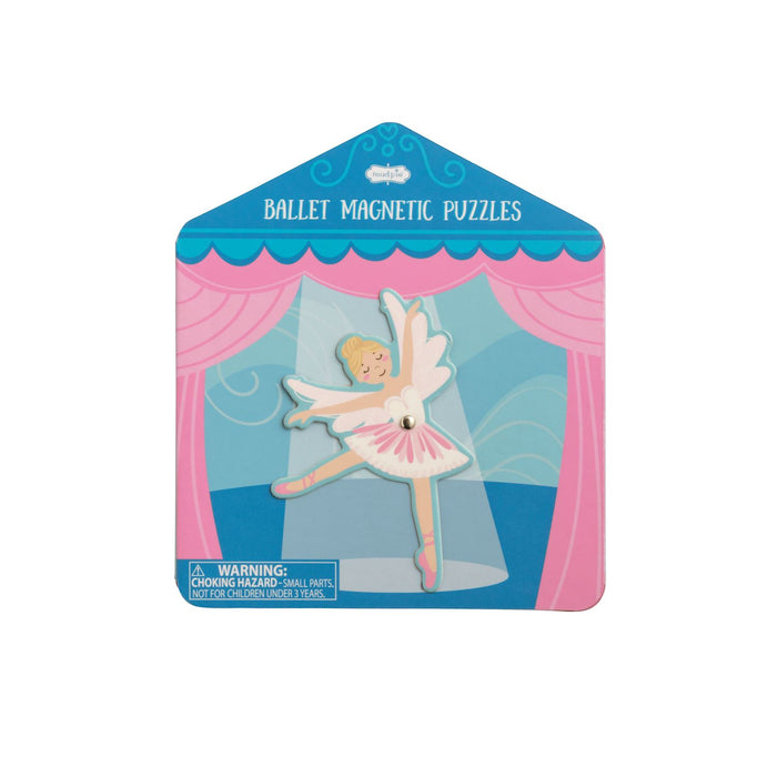 Ballet magnetic puzzles packaging with a ballerina figure on a white background