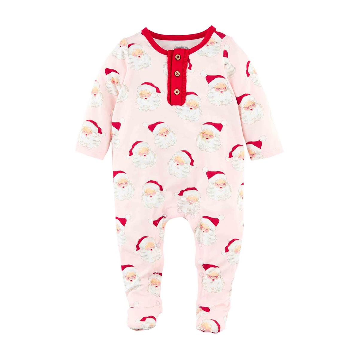 MUD PIE PINK SANTA KIDS SLEEPER