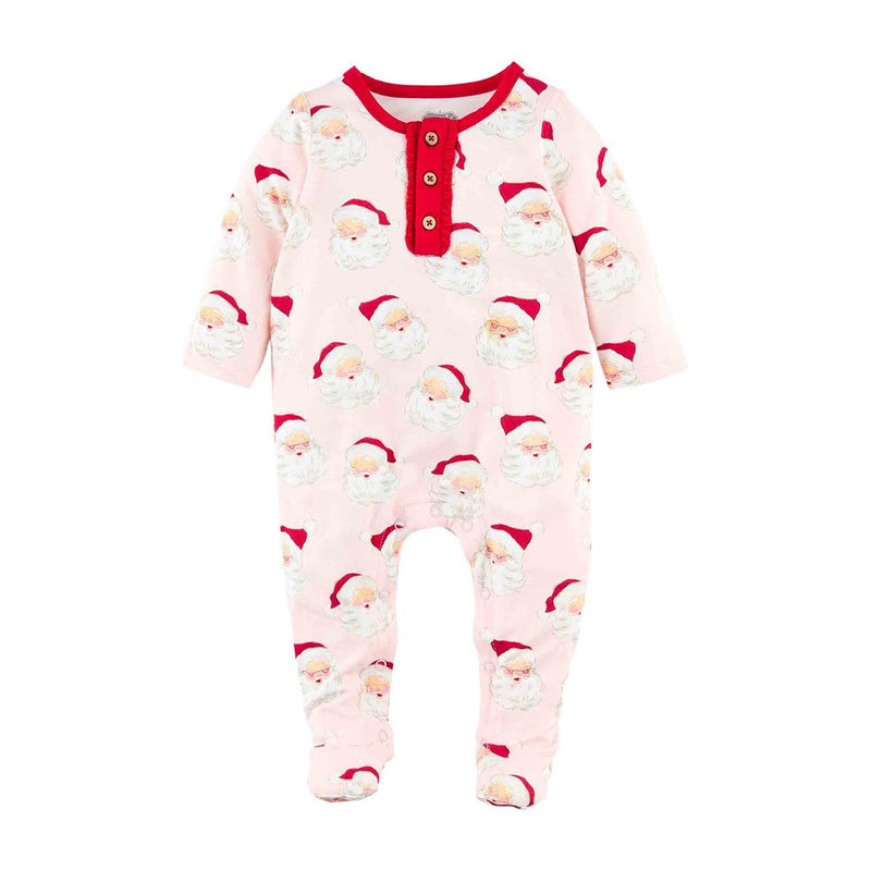 MUD PIE PINK SANTA KIDS SLEEPER