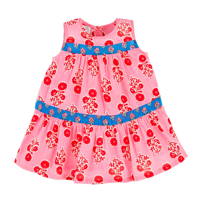 mud pie pink floral print dress