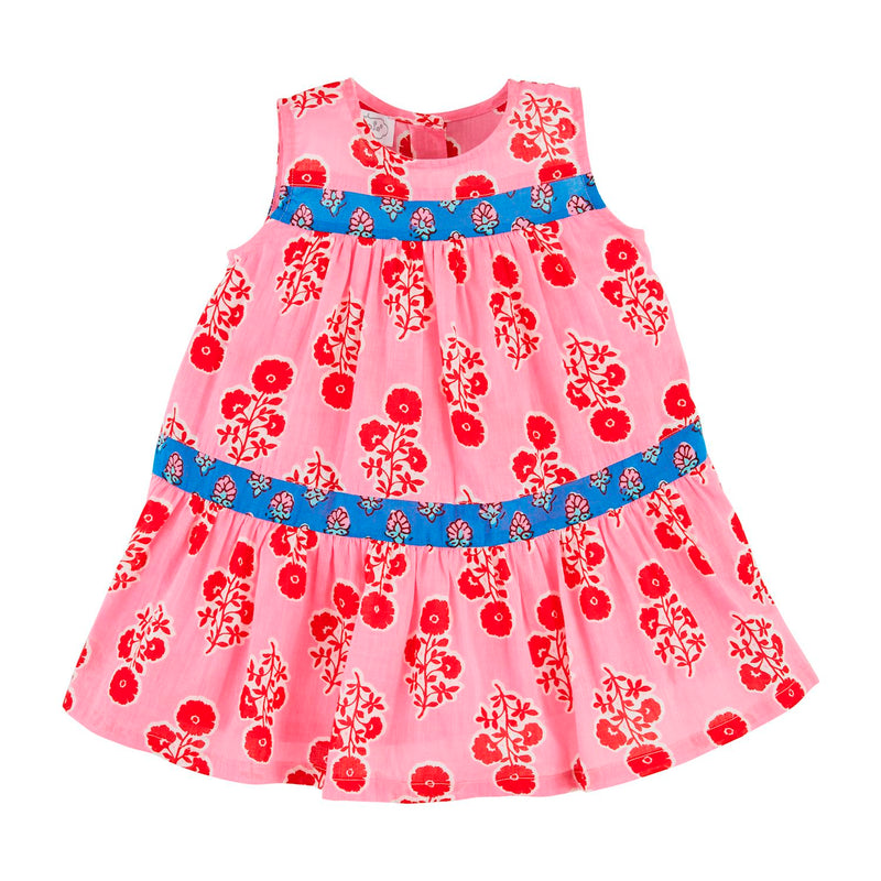 mud pie pink floral print dress