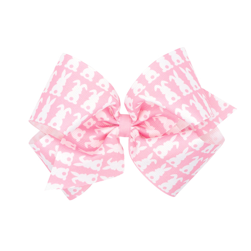 wee ones easter bows white and pink bunny king