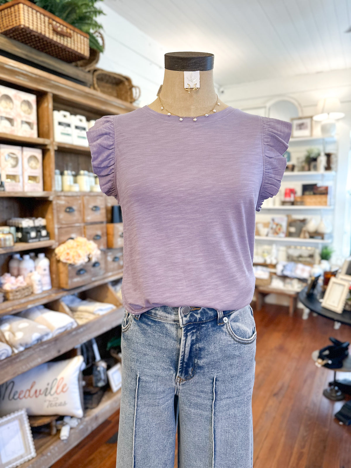 another love purple north top