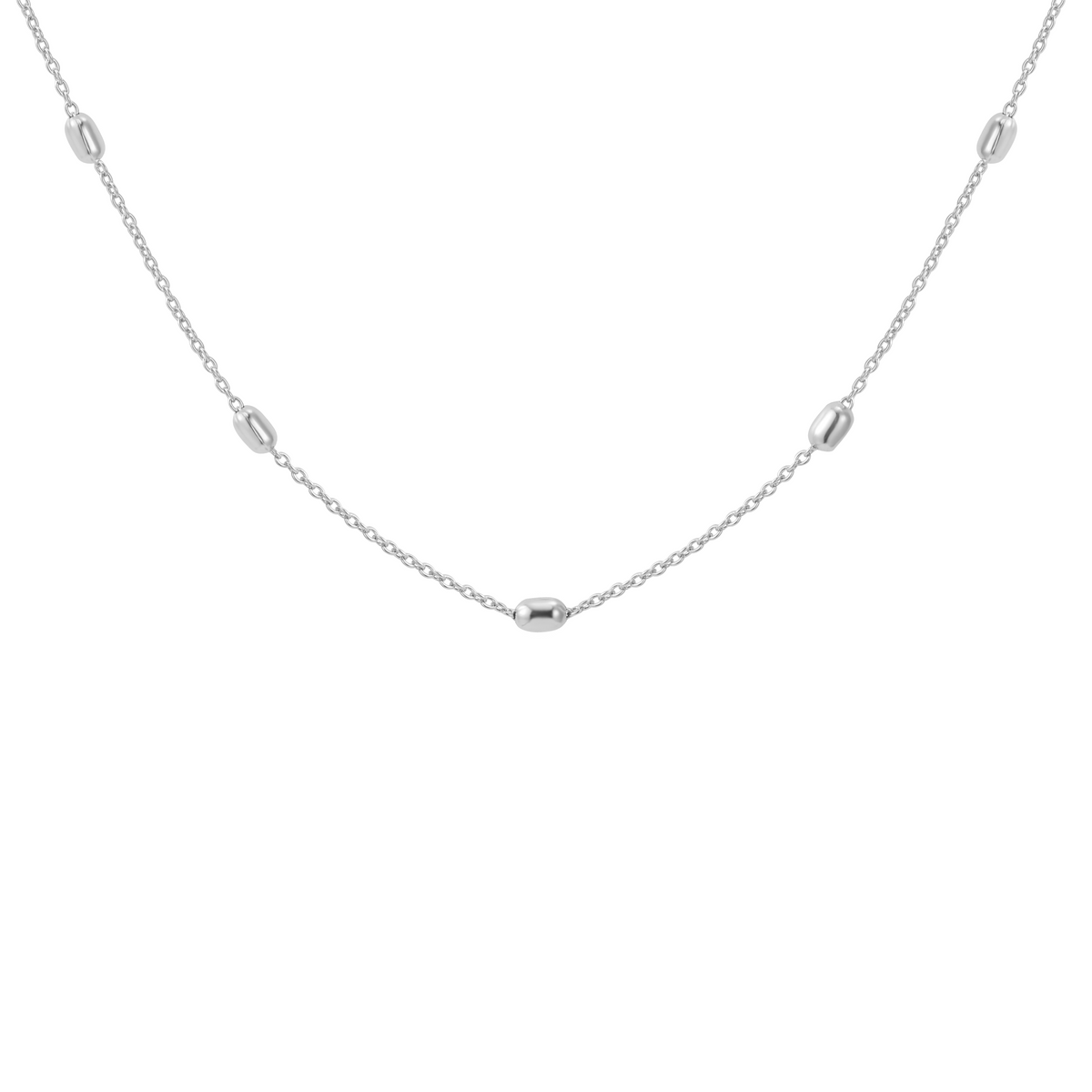 natalie wood designs everyday beaded necklace silver 