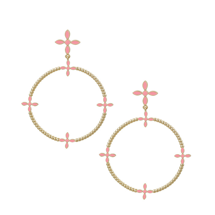 pink radiant beaded earring natalie wood designs