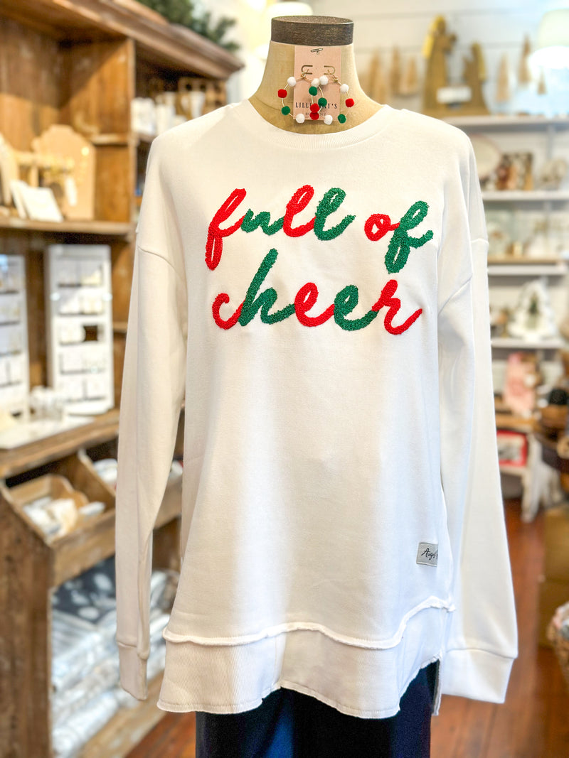 full of cheer pullover white