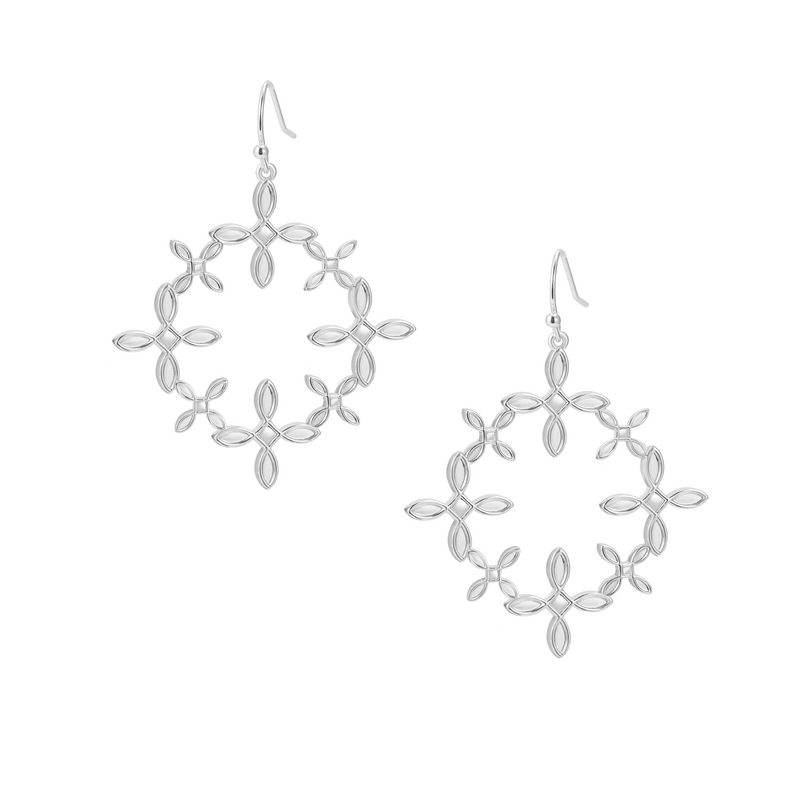 natalie wood designs radiant cross drop earring silver