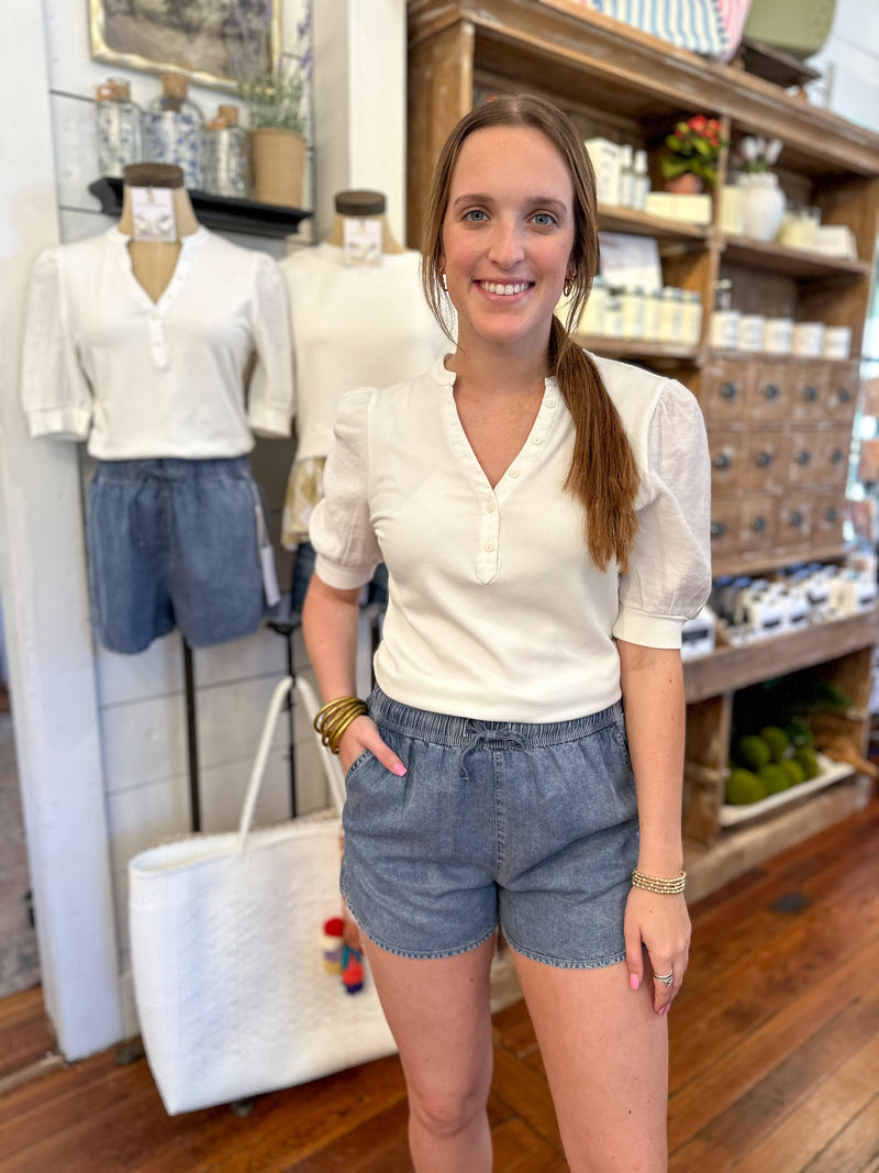 white tanner top from another love