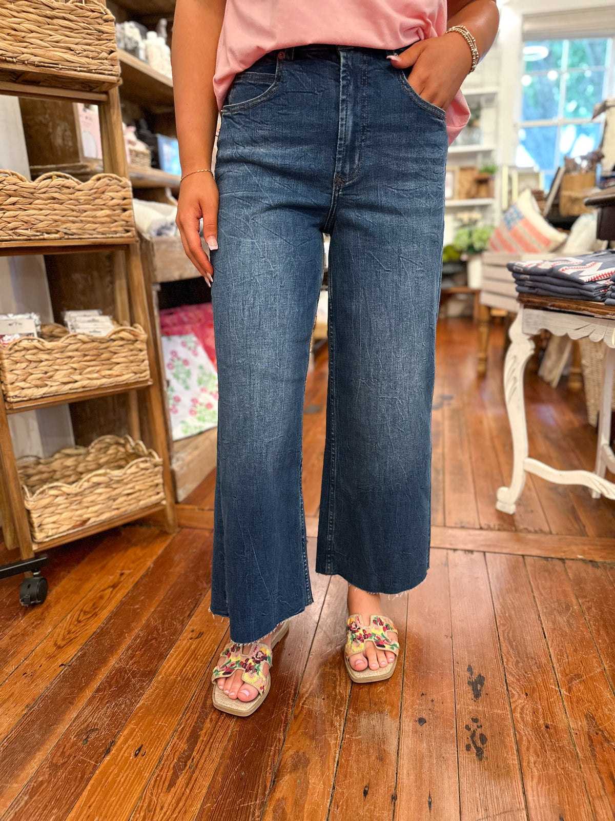 dear john audrey wide leg crop jean 