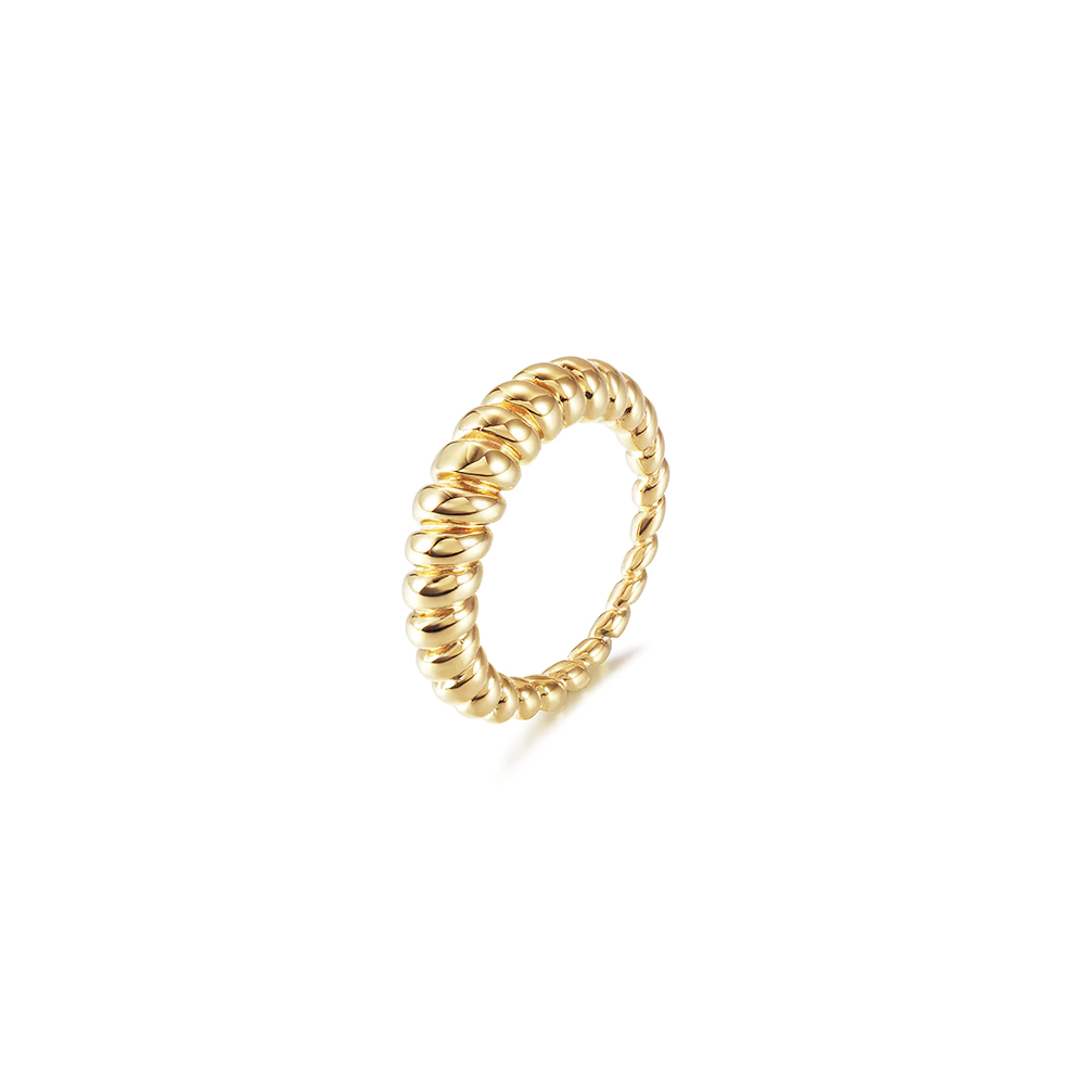 shes spicy rope stacking ring natalie wood gold
