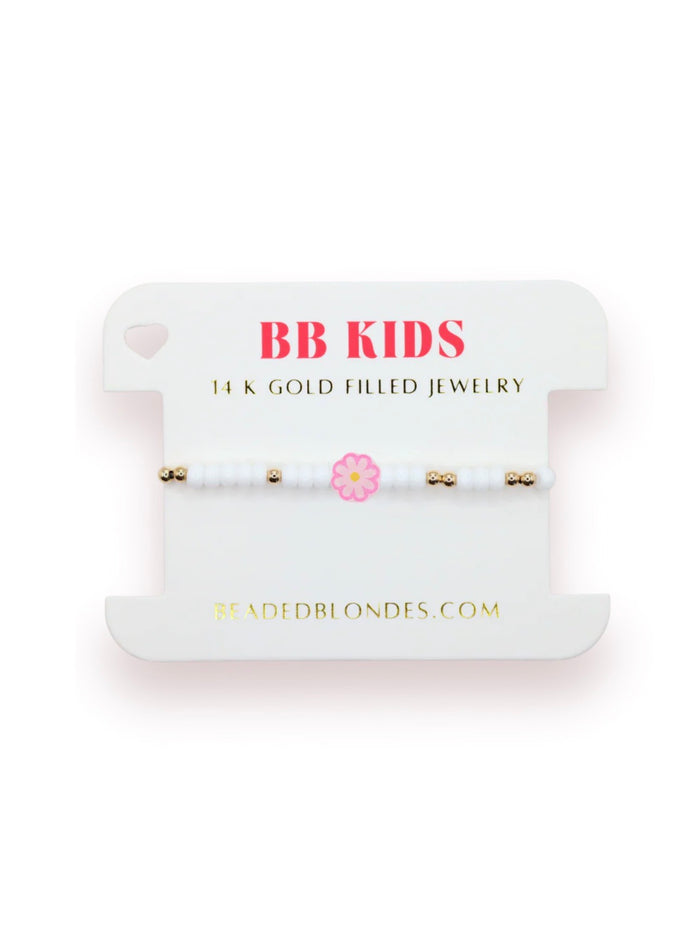 BB Kids gold filled jewelry set on a white card with brand name.