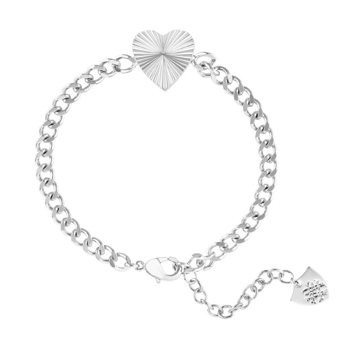 silver heart chain bracelet natalie wood