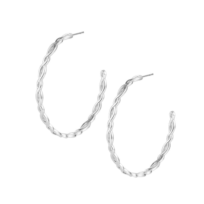 bloom hoop earring silver Natalie wood designs 