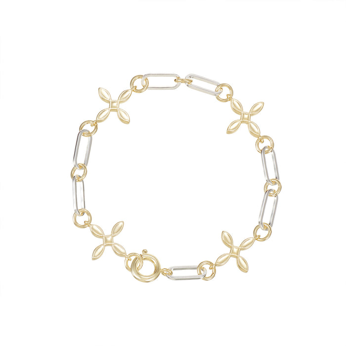 natalie wood designs gold and silver cross bracelet 