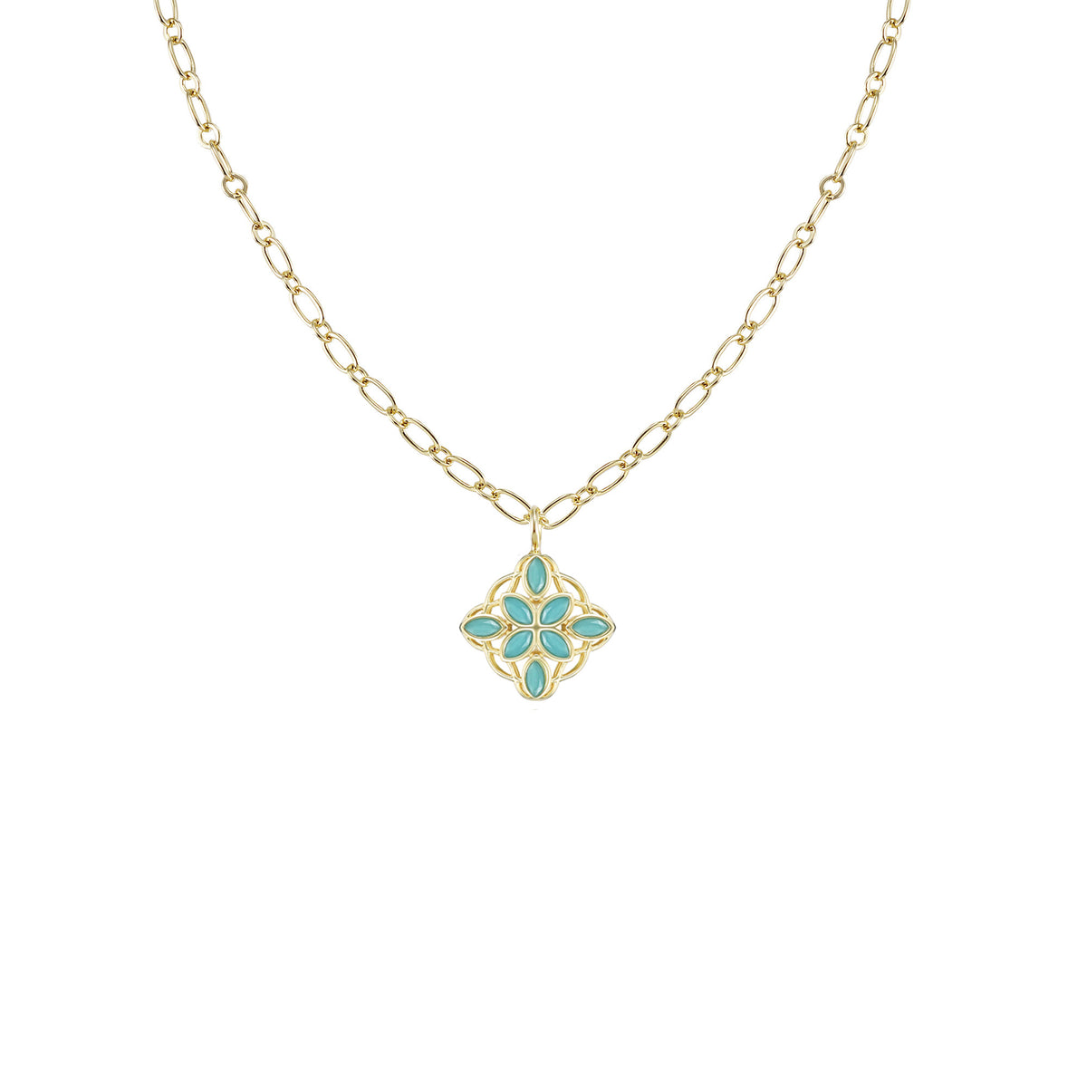 natalie wood designs bloom drop neckalce aqua 