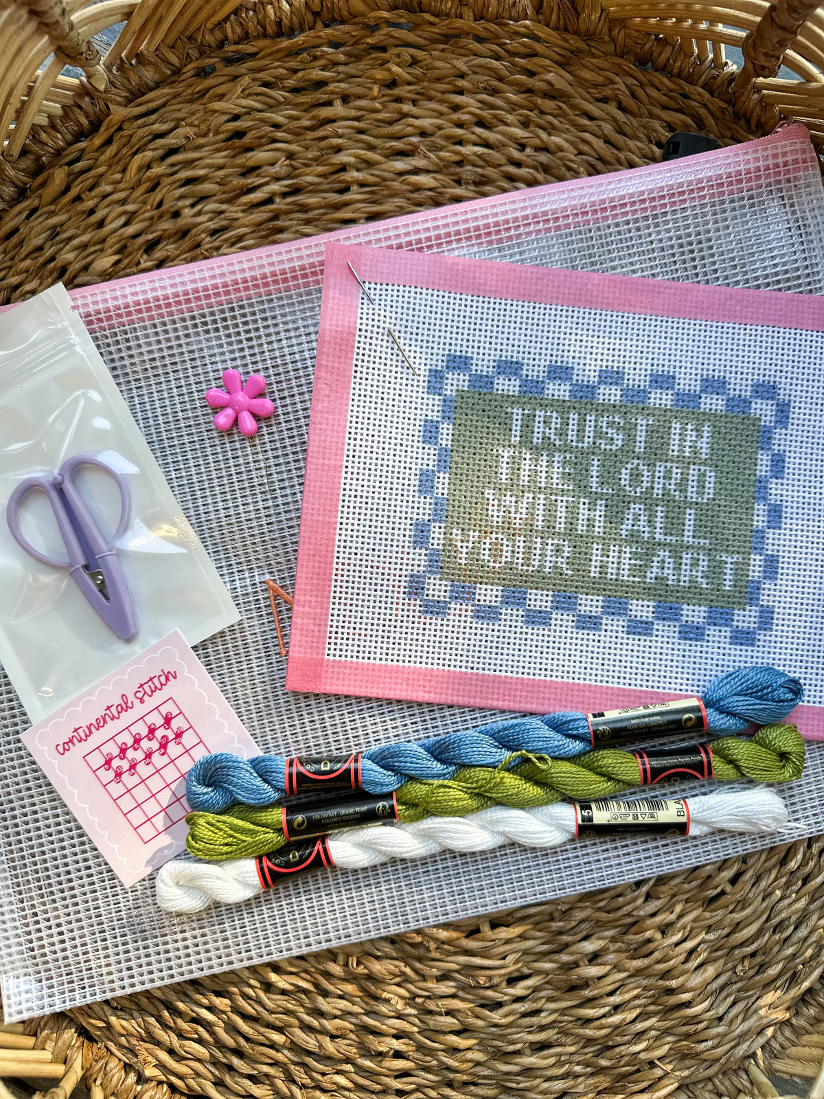 needlepoint kit trust in the lord with all your heart 
