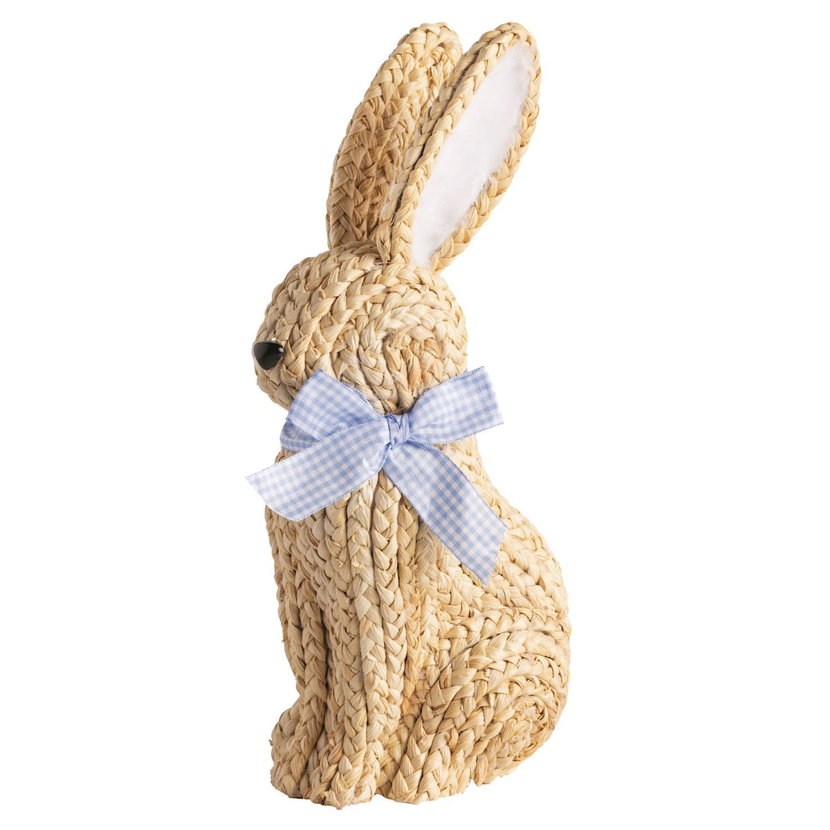 Blue Bow Woven Bunny Sitter