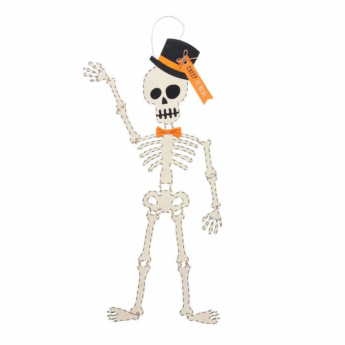 mud pie skeleton door hanger with top hat