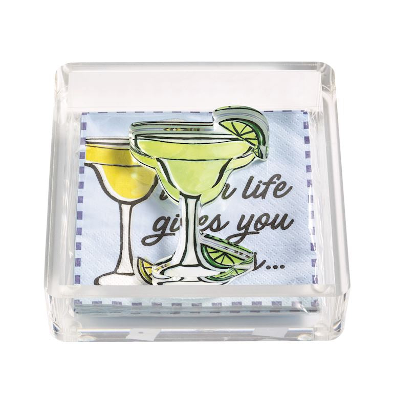 margarita napkins with margarita acrylic weight 