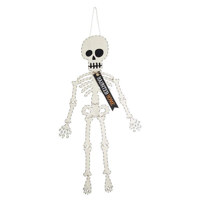 mud pie haunted home skeleton door hanger