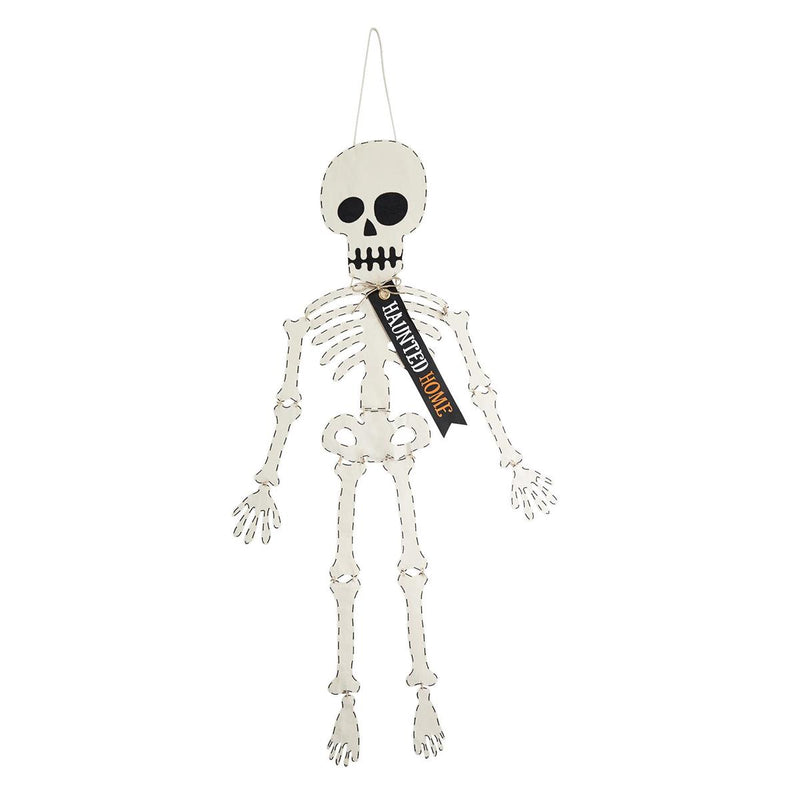 mud pie haunted home skeleton door hanger