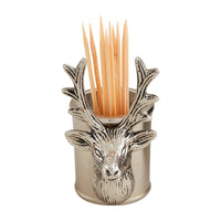 mud pie silver deer tooth pick holder 