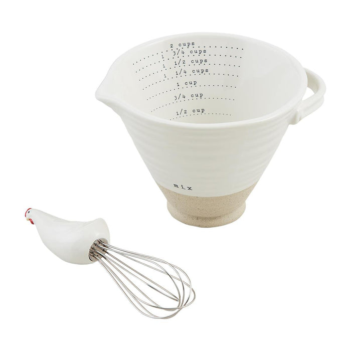 mud pie farm measuring cup set . bowl and whisk 