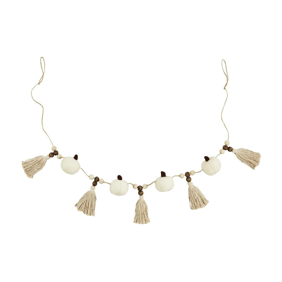 white pumpkin garland mud pie