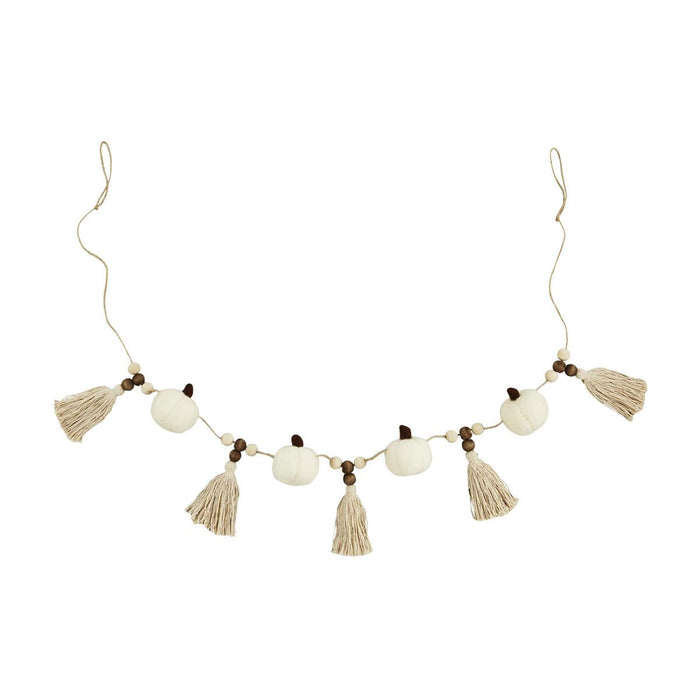 white pumpkin garland mud pie