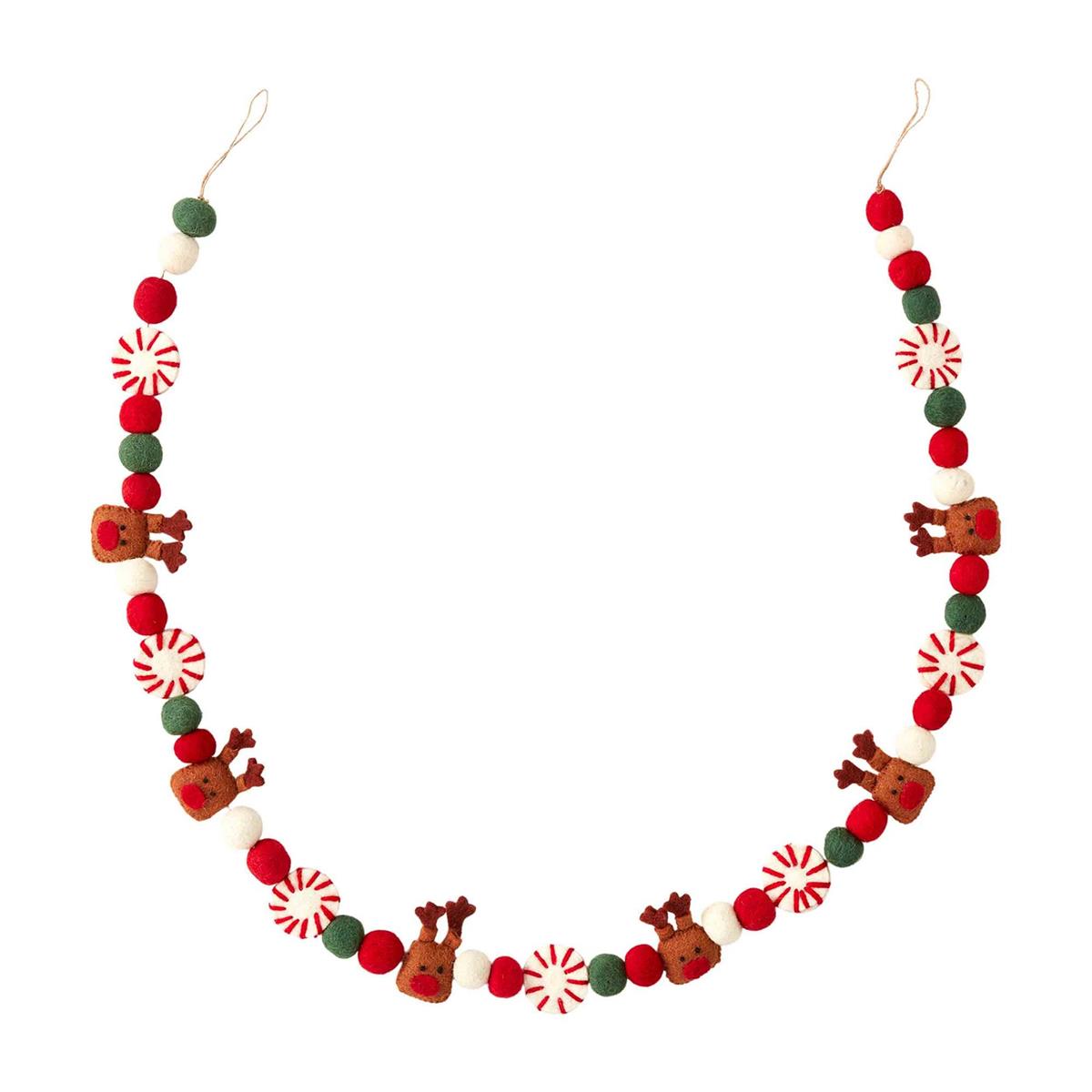 MUD PIE REINDEER AND PEPPERMINT GARLAND