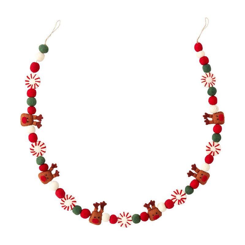 MUD PIE REINDEER AND PEPPERMINT GARLAND