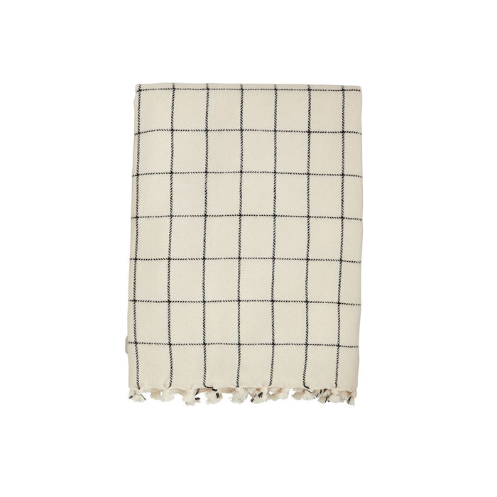 mud pie dark checkered blanket