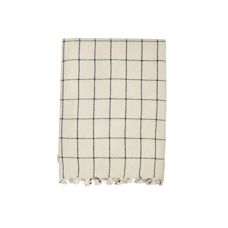mud pie dark checkered blanket