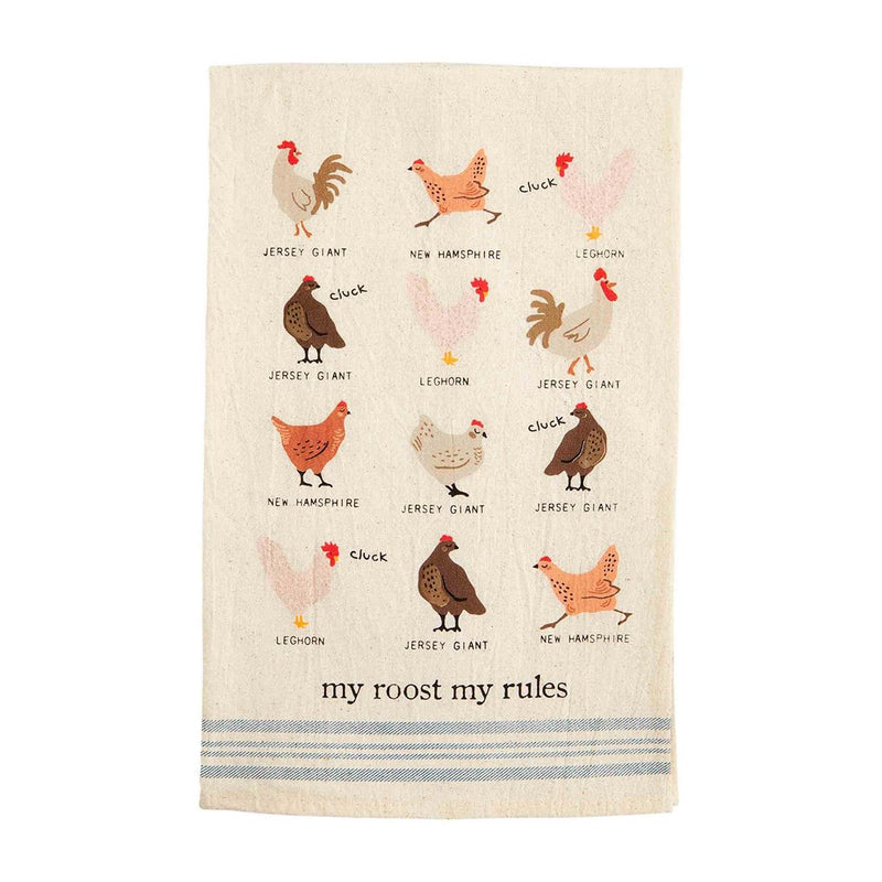 mud pie my roost my rules towel