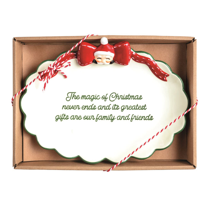 Decorative Christmas tray in box mud pie 