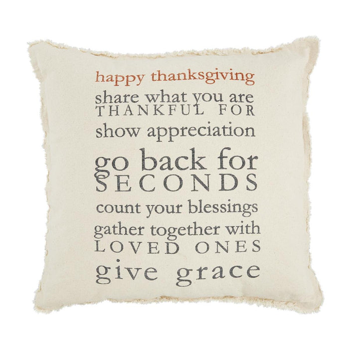 mud pie happy thanksgiving pillow