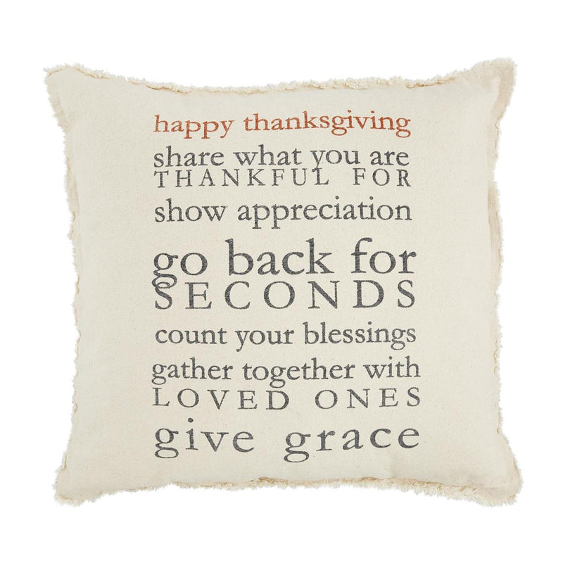 mud pie happy thanksgiving pillow