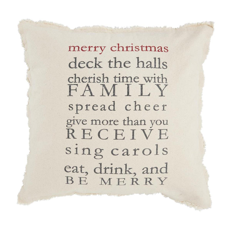 christmas rules mud pie pillow