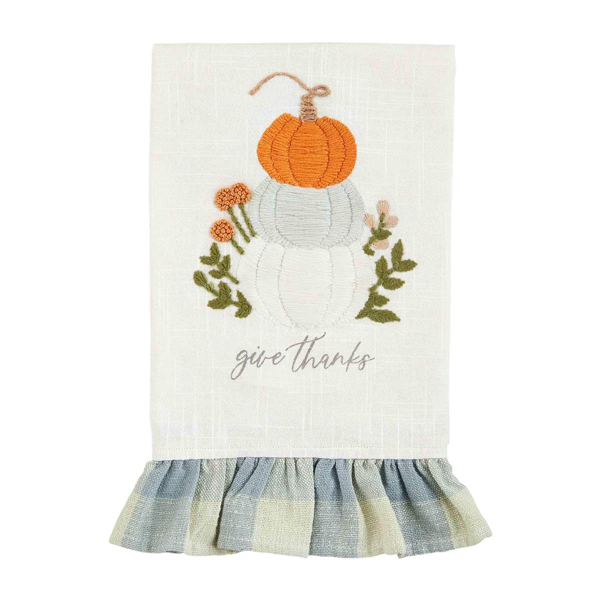 mud pie stacked pumpkin dish towel