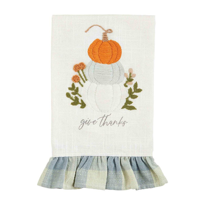 mud pie stacked pumpkin dish towel