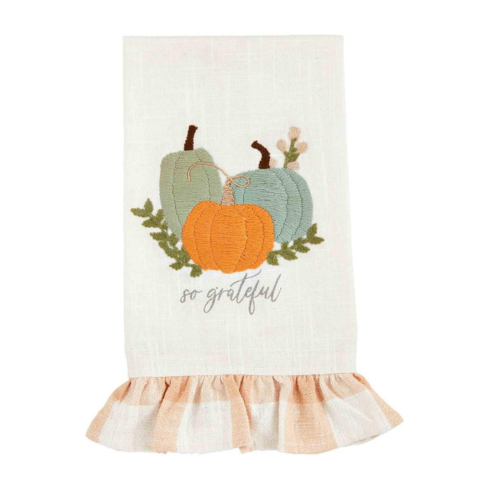 mud pie three pumpkin dish towel