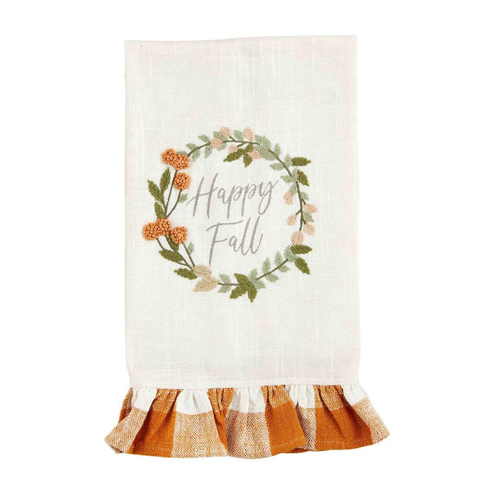 mud pie happy fall dish towel